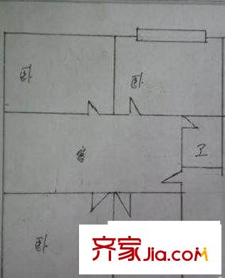 迎賓小區(qū) 2室 戶型圖
