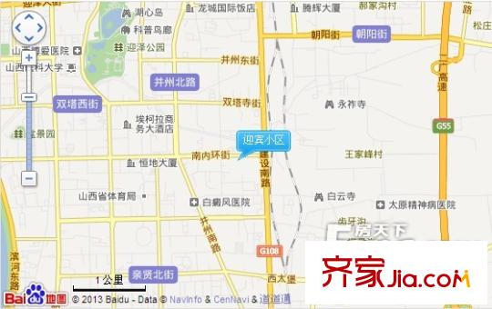 迎賓小區(qū)交通圖太原  