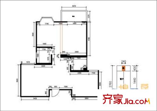 太師一附小宿舍 3室 戶型圖