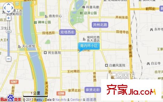 南內環(huán)小區(qū)交通圖太原  