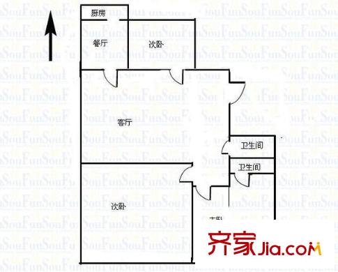 匯錦花園 3室 戶型圖