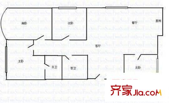 匯錦花園 4室 戶型圖
