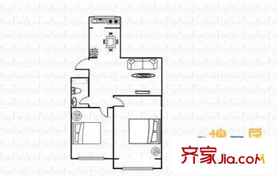 永樂苑 2室 戶型圖