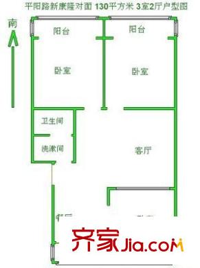 英語(yǔ)周報(bào)宿舍 3室 戶型圖