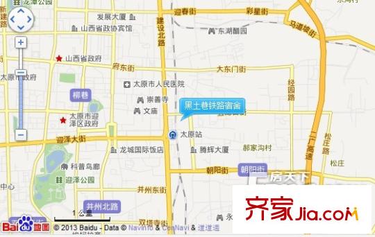 黑土巷鐵路宿舍交通圖太原  
