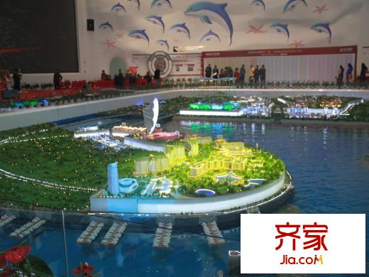 青島東方影都星光島沙盤圖