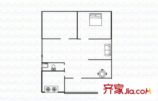 山汽小區(qū) 3室 戶型圖