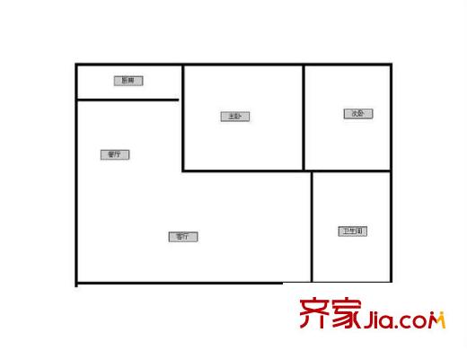 晉安西街美好家園 2室 戶型圖