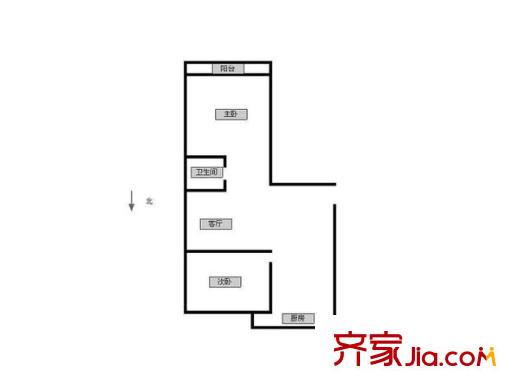 晉安西街美好家園 2室 戶型圖