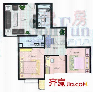 濱河小區(qū)戶型圖3室2廳