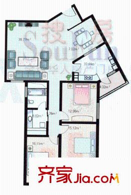濱河小區(qū)戶型圖3室2廳