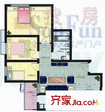 濱河小區(qū)戶型圖3室2廳