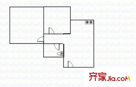 濱河小區(qū) 2室 戶型圖