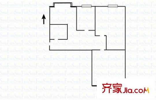 菜園小區(qū) 2室 戶型圖