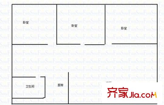 菜園小區(qū) 3室 戶型圖
