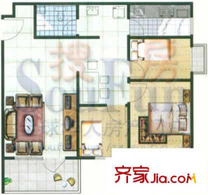 寶佳麗景4單元F戶型