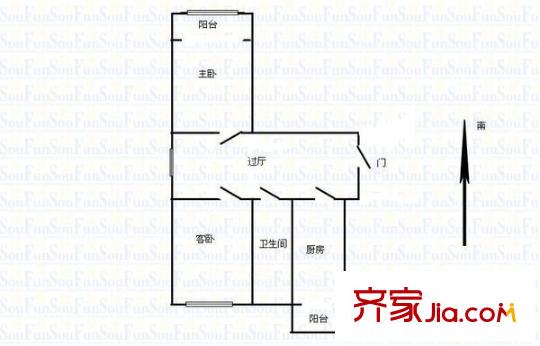財貿(mào)學校宿舍 2室 戶型圖