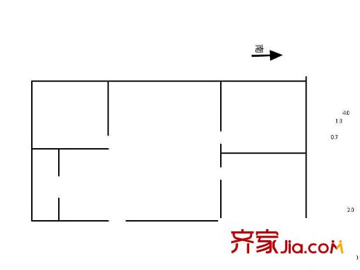 汽運二公司宿舍 2室 戶型圖