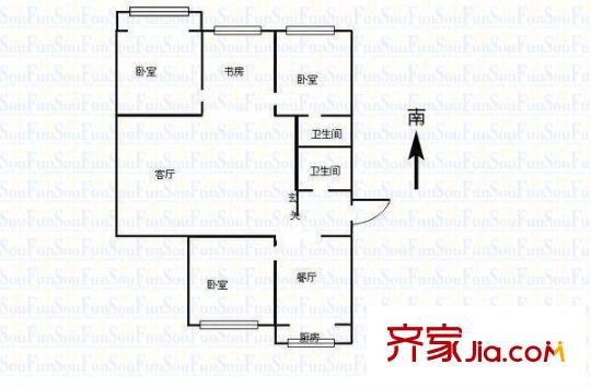 千峰南路電子廠宿舍 戶型圖