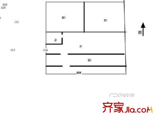 太原 康樂(lè)街化二院宿舍 戶型圖