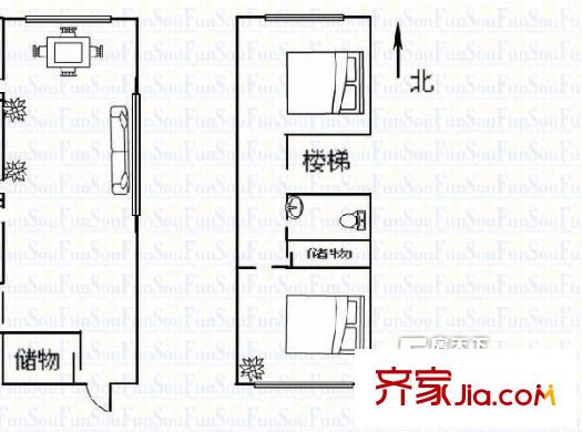 太原 康樂街化二院宿舍 戶型圖