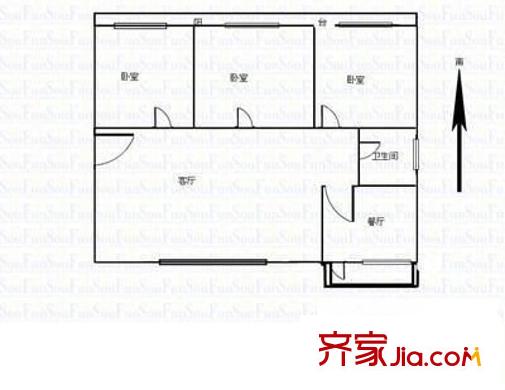 王府花園 3室 戶型圖