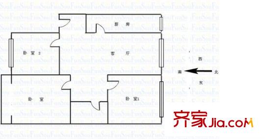 星河廣場(chǎng)小區(qū) 3室 戶型圖