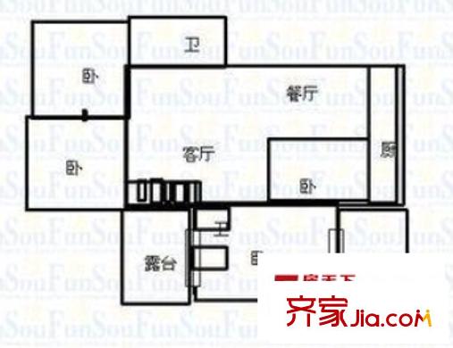 和平苑 4室 戶型圖