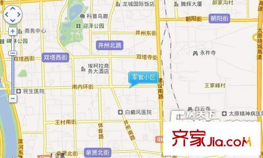 軍官小區(qū)交通圖太原  