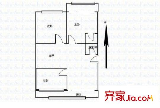騰龍苑 2室 戶型圖