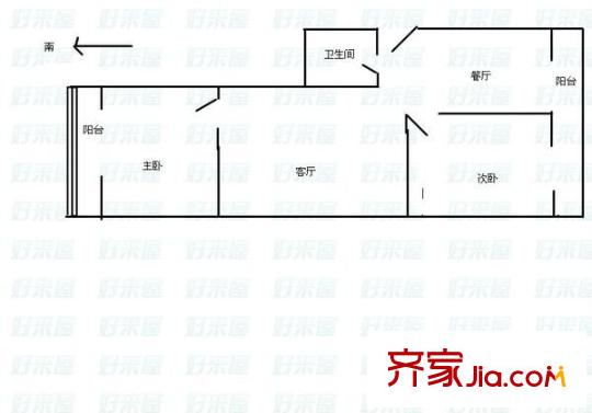 騰龍苑 2室 戶型圖