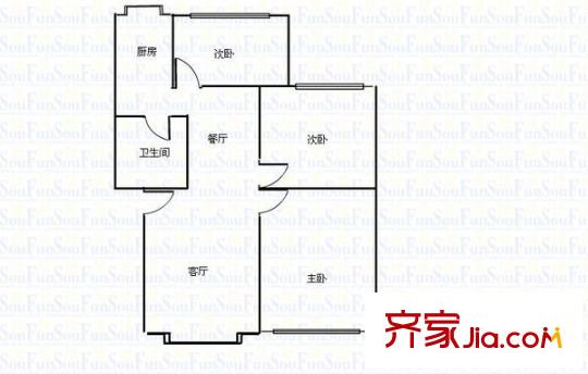 易城對面康馨苑戶型圖康馨苑（易城對面） 0室 戶型圖 3室
