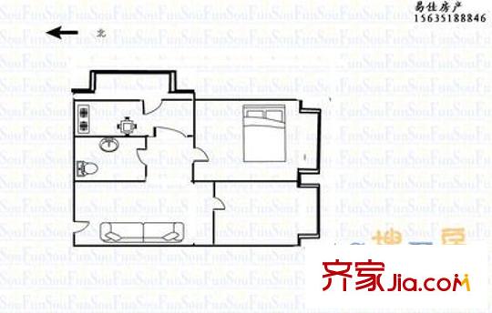 桃南二社區(qū) 2室 戶型圖