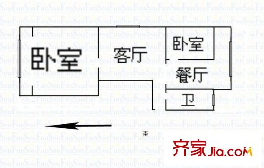 帝景華府 2室 戶型圖