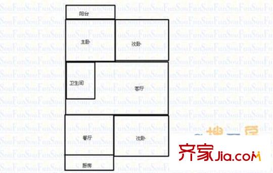 歡樂林棲 3室 戶型圖