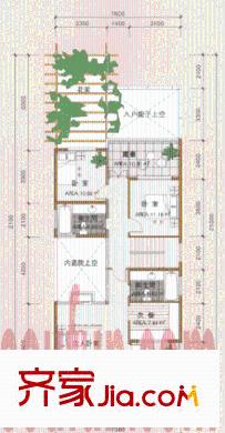 淺水灣別墅戶型圖別墅二層 3室2廳1衛(wèi)