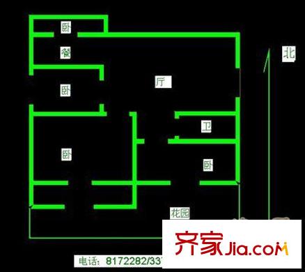 省警校住宅小區(qū) 3室 戶型圖