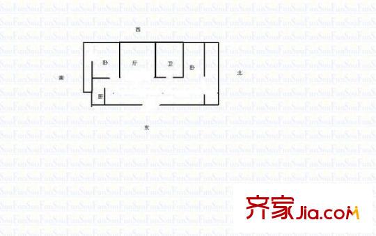 麗日小區(qū) 2室 戶(hù)型圖