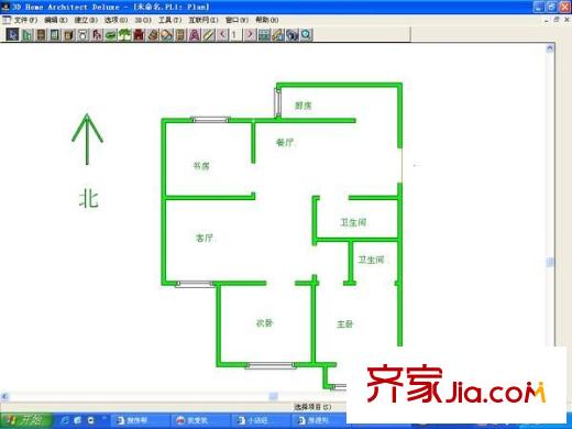 綠軍苑 3室 戶型圖