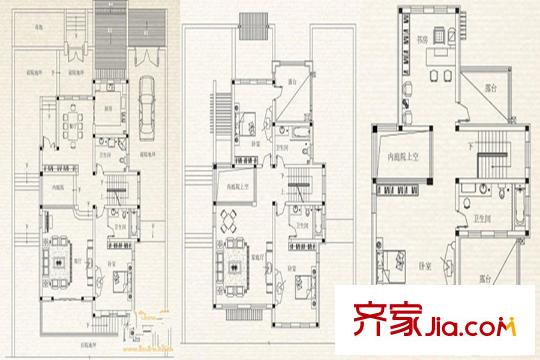 一山一墅戶型圖d1戶型 5室3廳5衛(wèi)1廚
