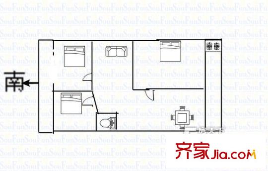 太原 中鐵十二局建安處宿舍 戶型圖