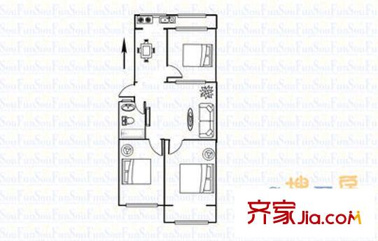 太原 中鐵十二局建安處宿舍 戶型圖