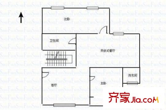 華宇綠洲二期 3室 戶型圖