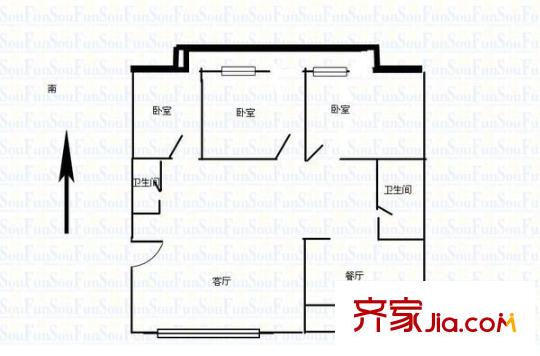 石林苑 4室 戶型圖