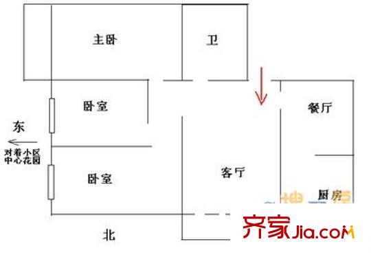 水龍盛大廈 3室 戶型圖