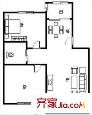 崇業(yè)大廈 2室 戶(hù)型圖