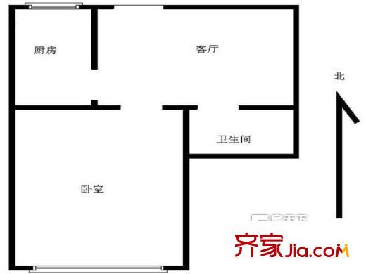 錯(cuò)埠嶺二小區(qū)戶型圖1室戶型圖 1室1廳1衛(wèi)1廚