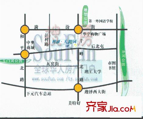智誠(chéng)天和園交通圖