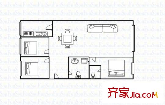 原上園 3室 戶型圖