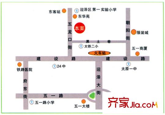 五龍花園交通圖